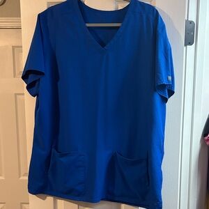Med Couture  Royal Blue V-Neck Scrub set 2x
2x top and xl bottoms (jogger)